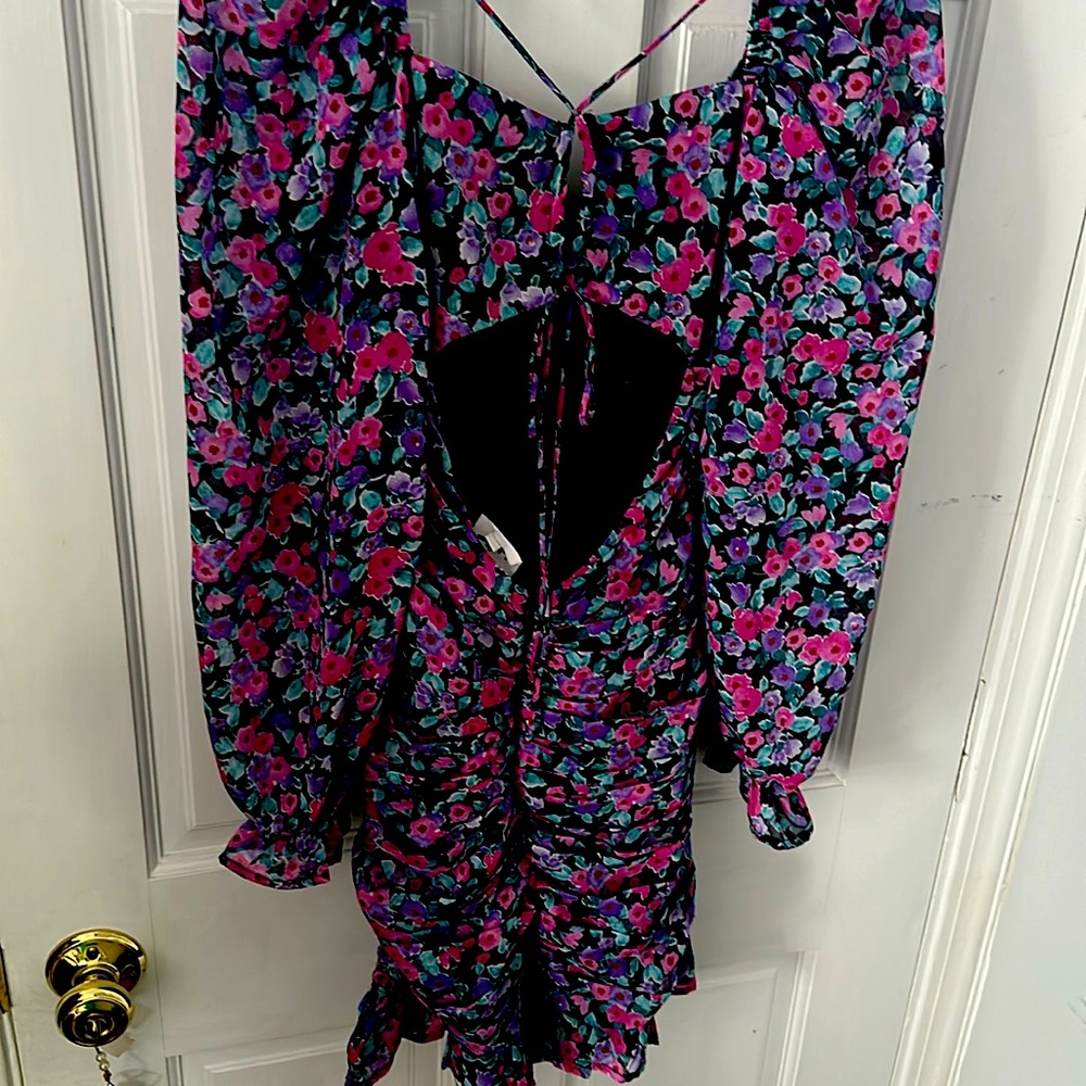 Floral backless dress